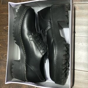 Black platform shoes